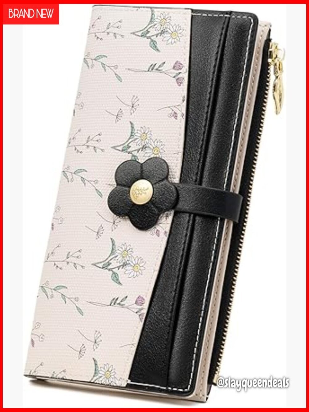Slim RFID Blocking Bifold Wallet with Zipper Pocket Large Capacity